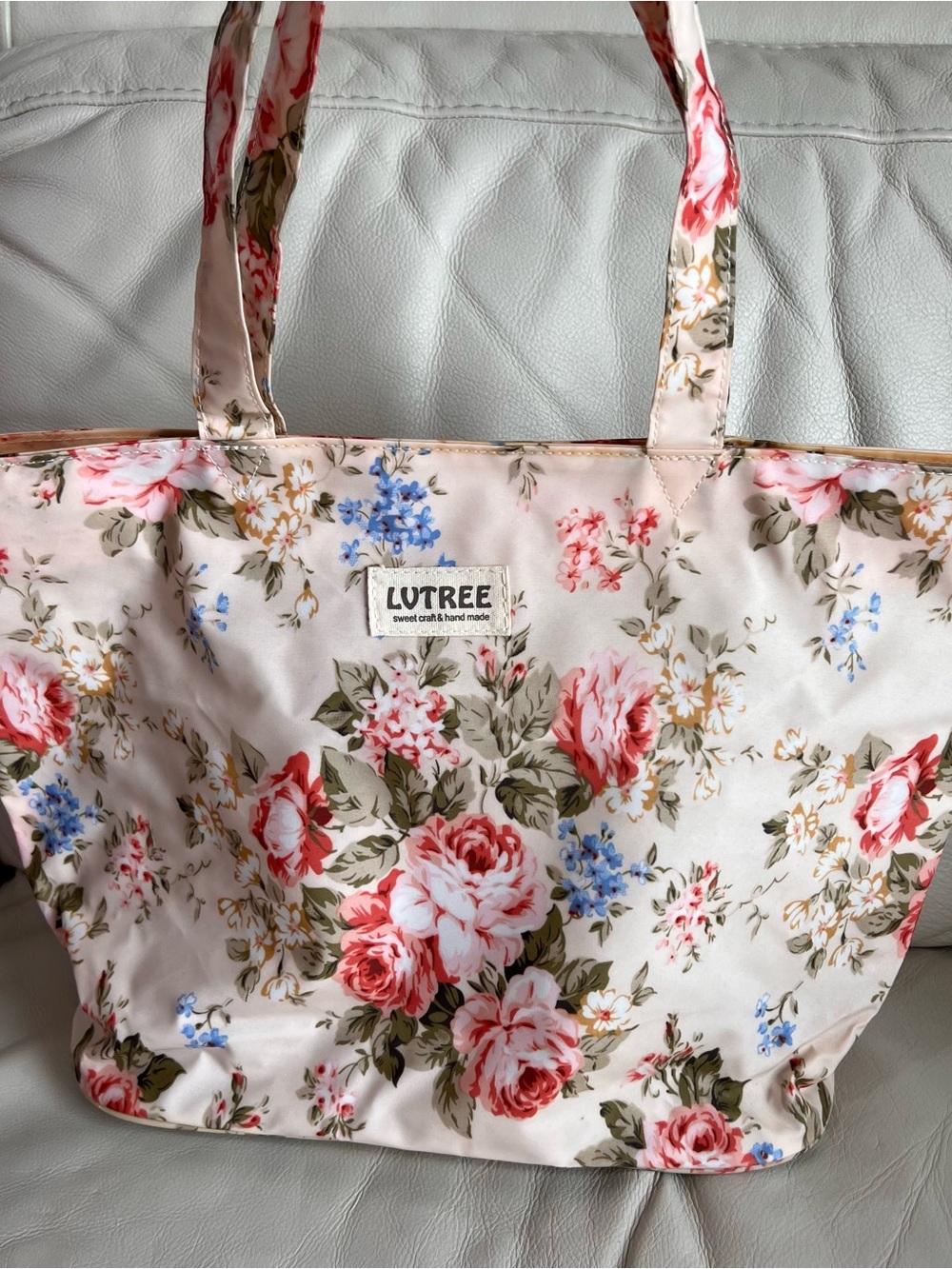 Lvtree Floral Waterproof Tote Shoulder Bag Multicolor Zipper